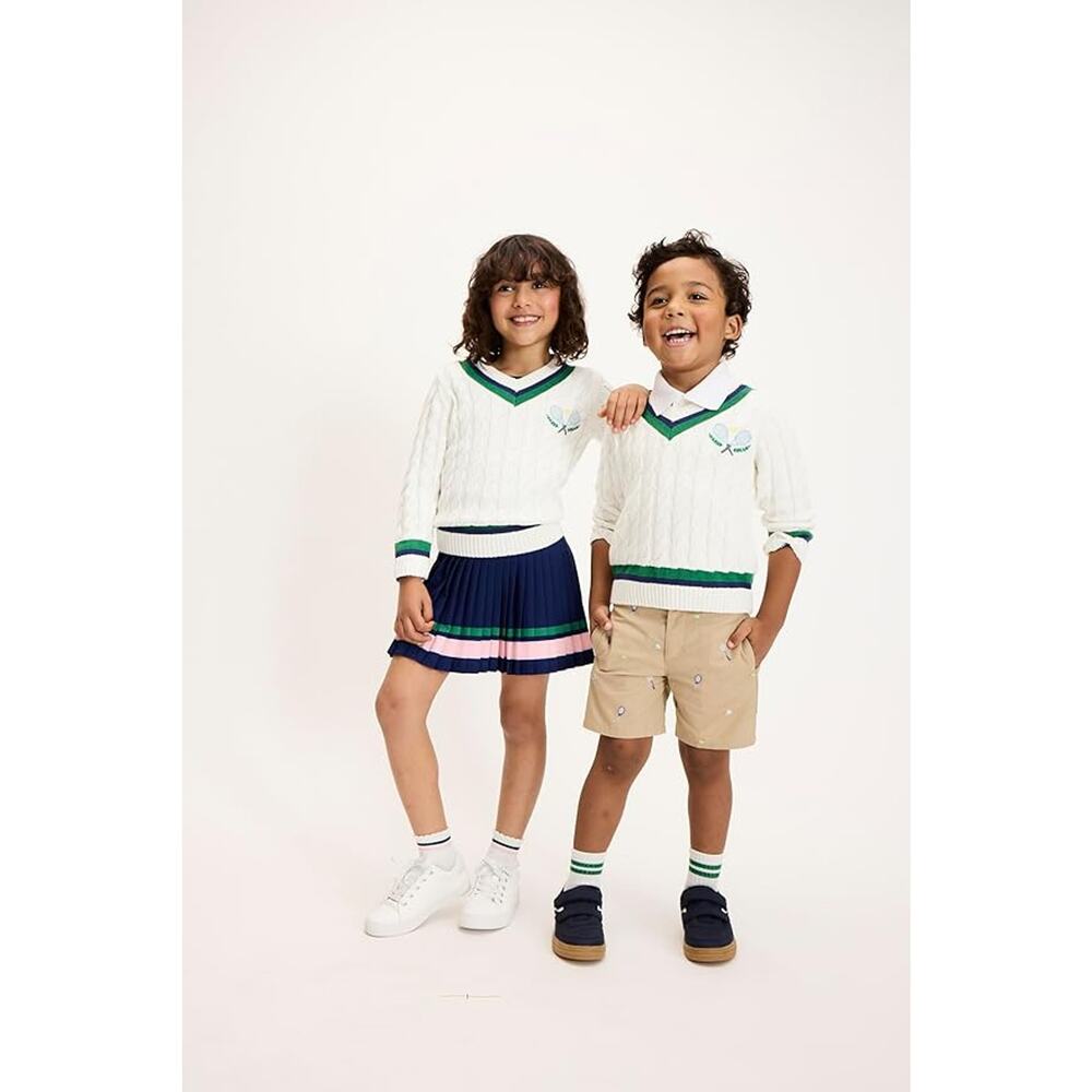 NWT Gymboree Boys and Toddler Long Sleeve V-Neck Pullover Sweater Tennis Polo 8 - Picture 2 of 3